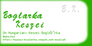 boglarka keszei business card